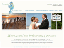 Tablet Screenshot of ceremoniesbytheseashore.com
